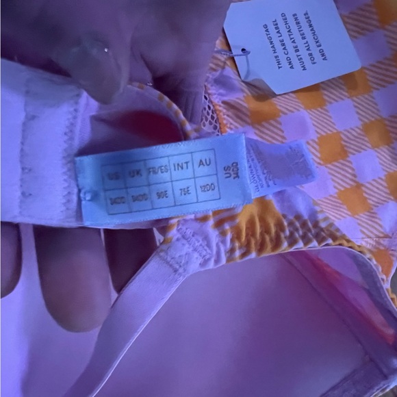 NWT SavageXFenty SET | gingham remix balconette + Brazilian w/garters, 34dd & m​ - Picture 4 of 8